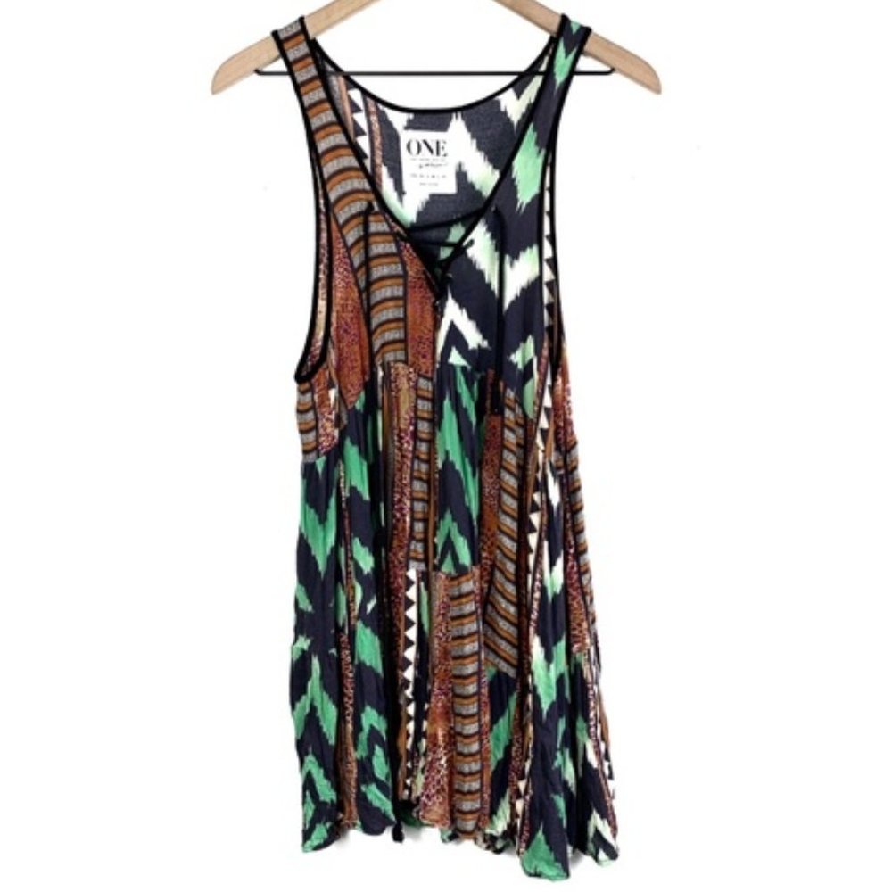 ONE TEASPOON Lace up Tunic Dress--SMALL